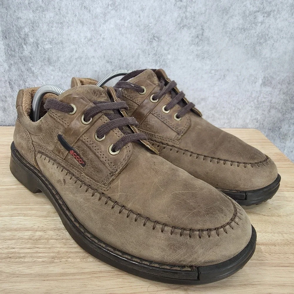 Ecco Fusion II Oxford Shoes Mens 42 US 8   Brown Nubuck‎ Leather Comfort